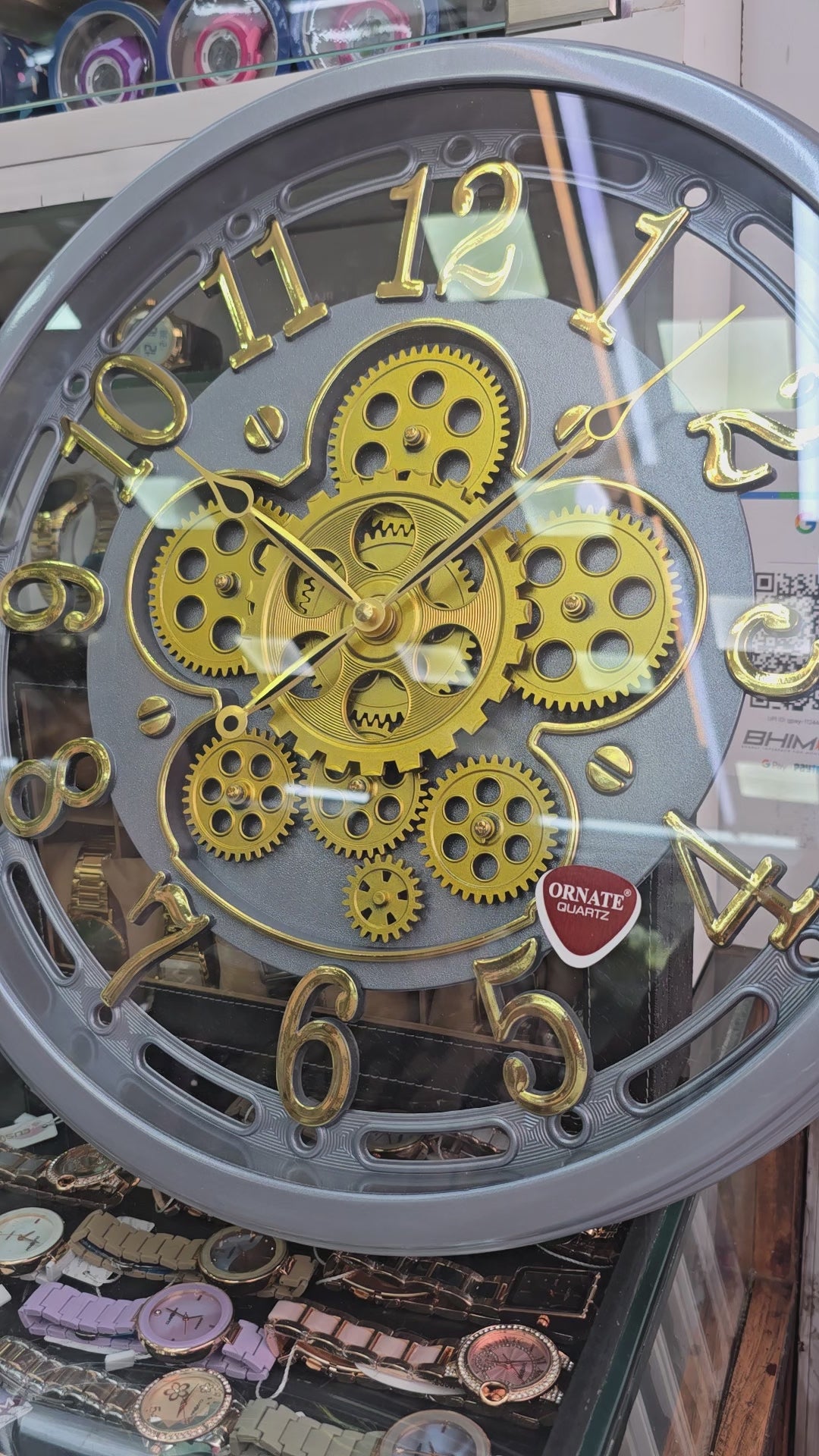 Ornate Gear Wall Clock