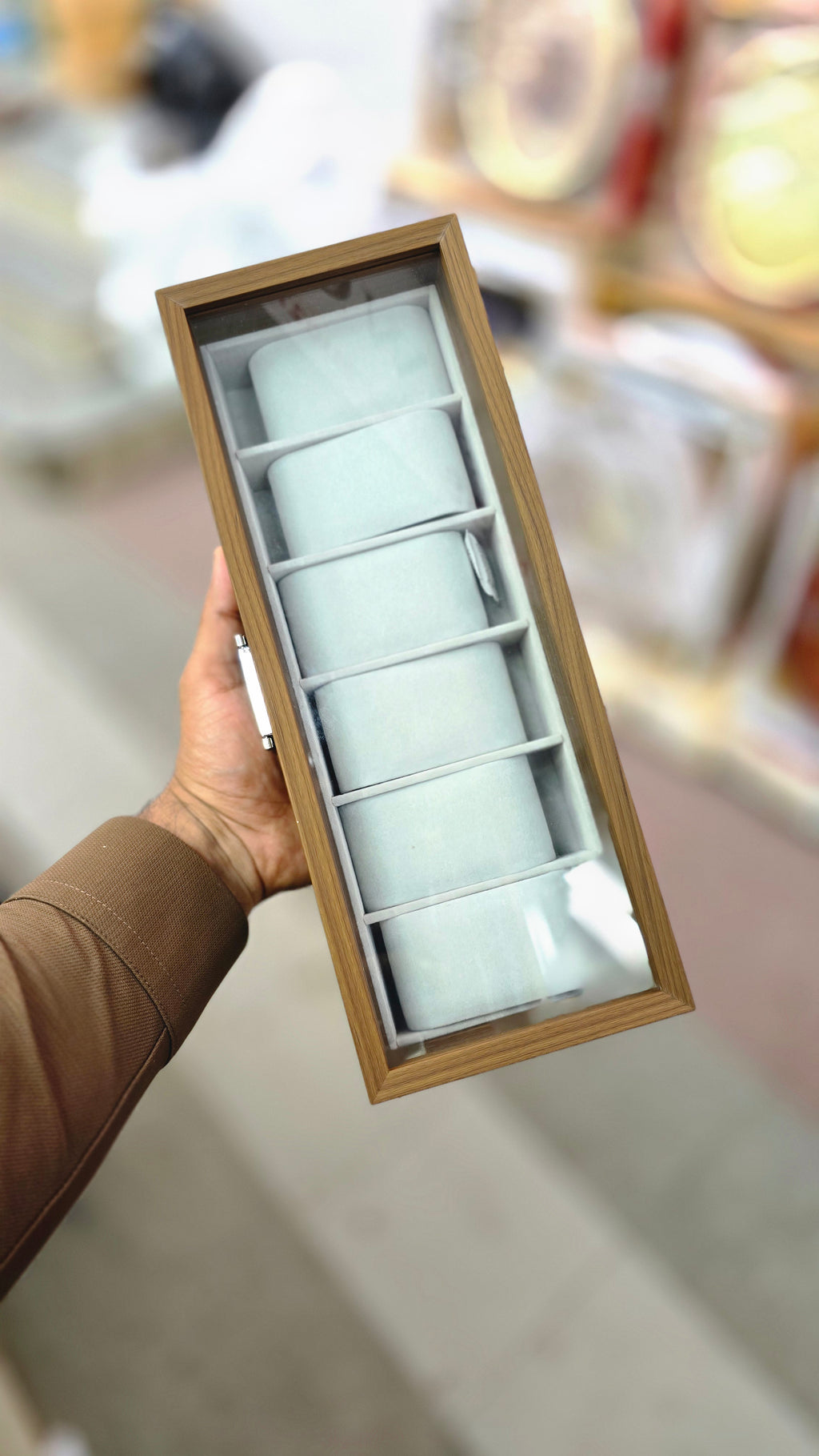 Premium Wooden Watch Organizer 6 Slot.