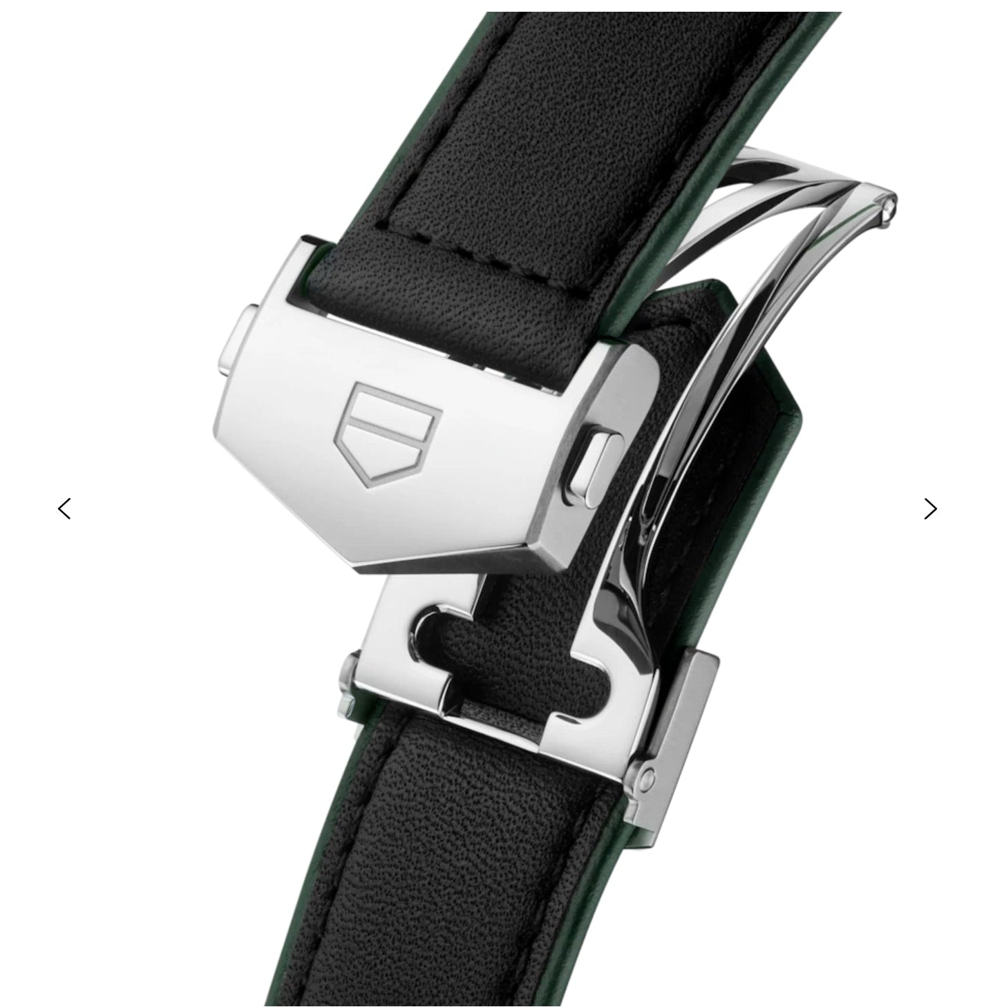 TAG HEUER CARRERA BLACK PERFORATED LEATHER STRAP