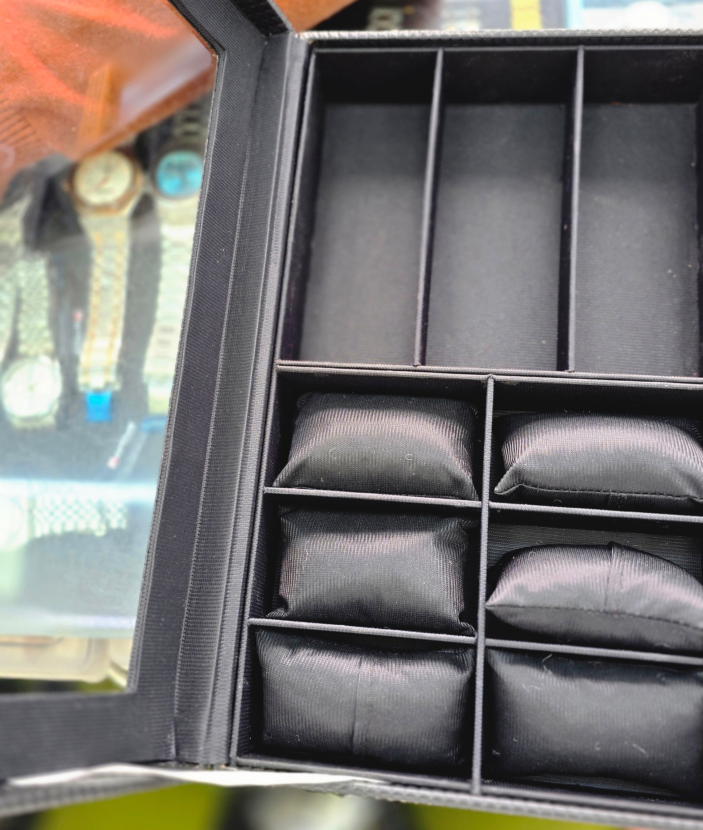 Watch Organizer 6 Slots With Sunglass Organizer 3 Slots.