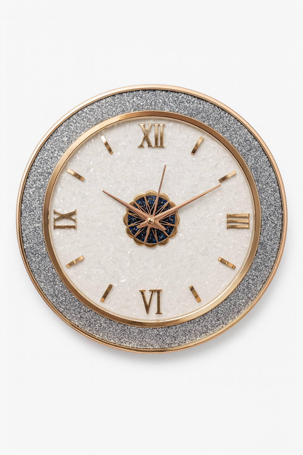 Baoli White Marble Dial Wall Clock