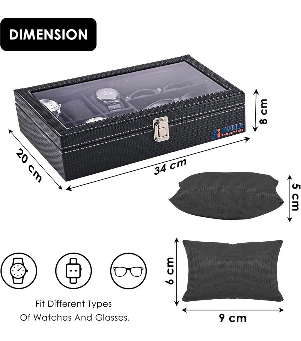 Watch Organizer 6 Slots With Sunglass Organizer 3 Slots.