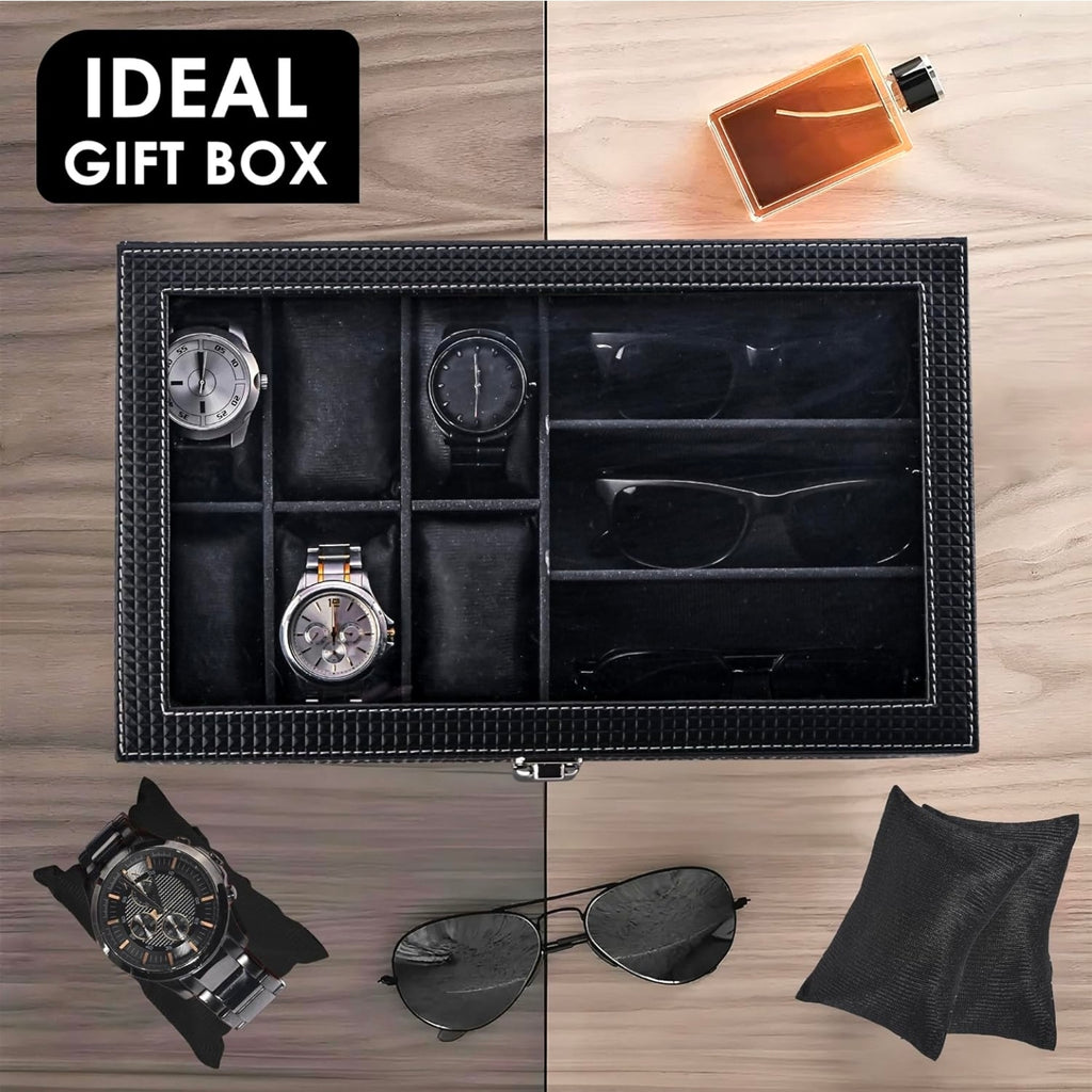 Watch Organizer 6 Slots With Sunglass Organizer 3 Slots.