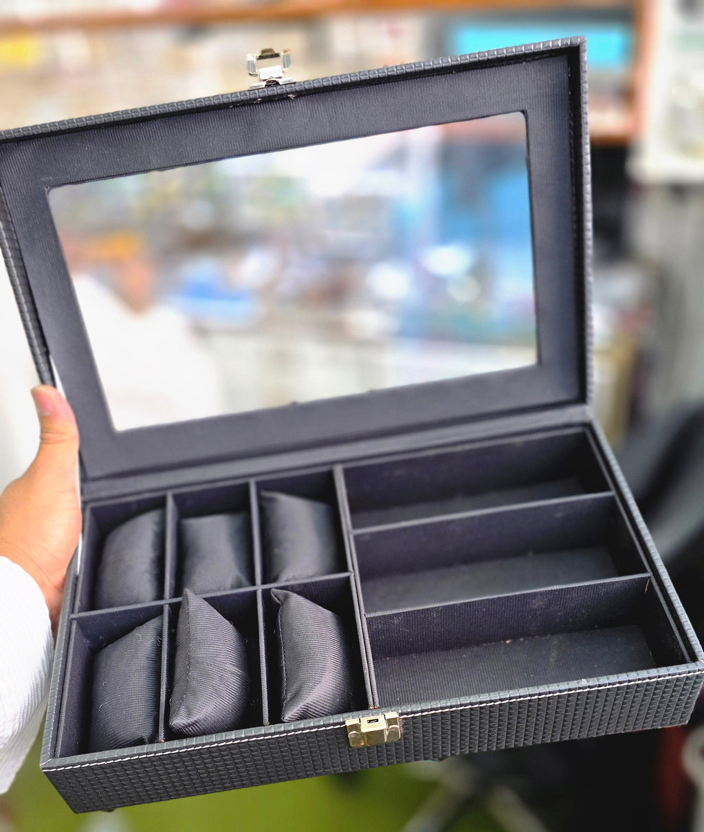 Watch Organizer 6 Slots With Sunglass Organizer 3 Slots.