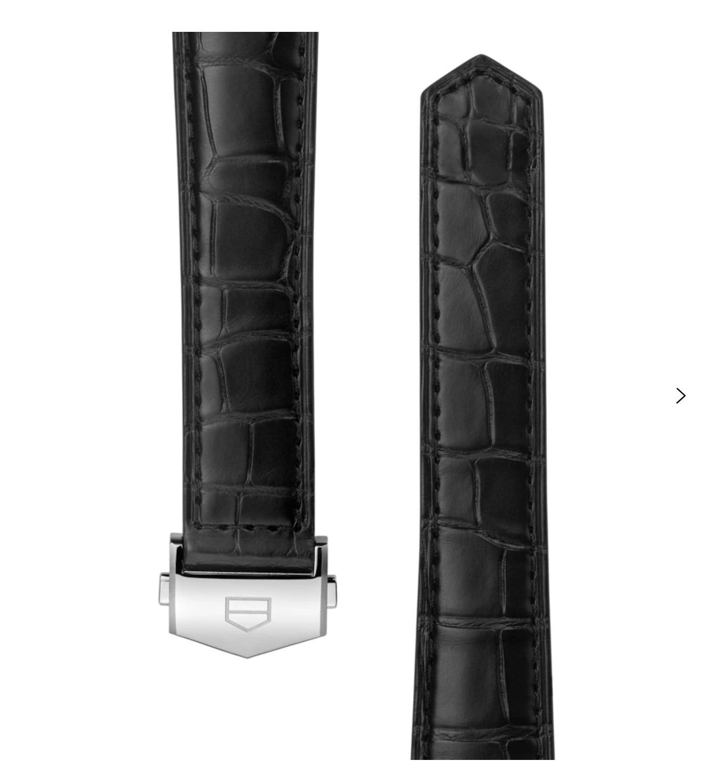 TAG HEUER CARRERA 20 MM BLACK ALLIGATOR LEATHER STRAP