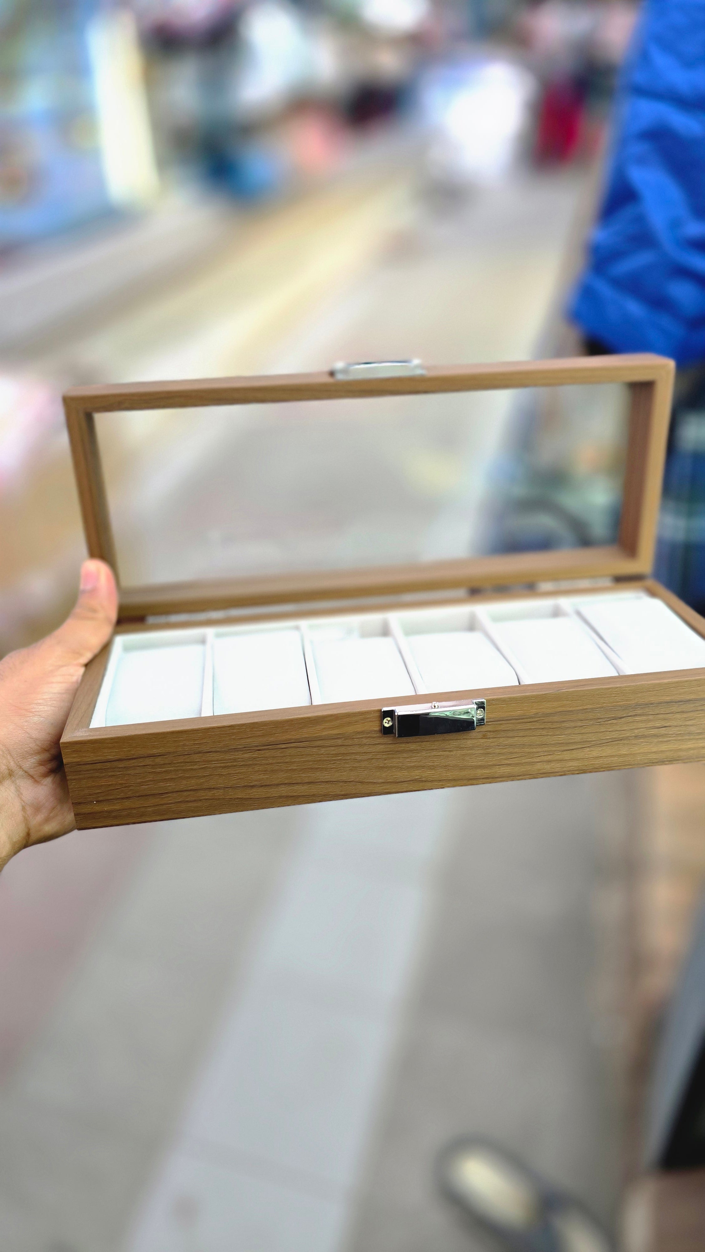 Premium Wooden Watch Organizer 6 Slot.