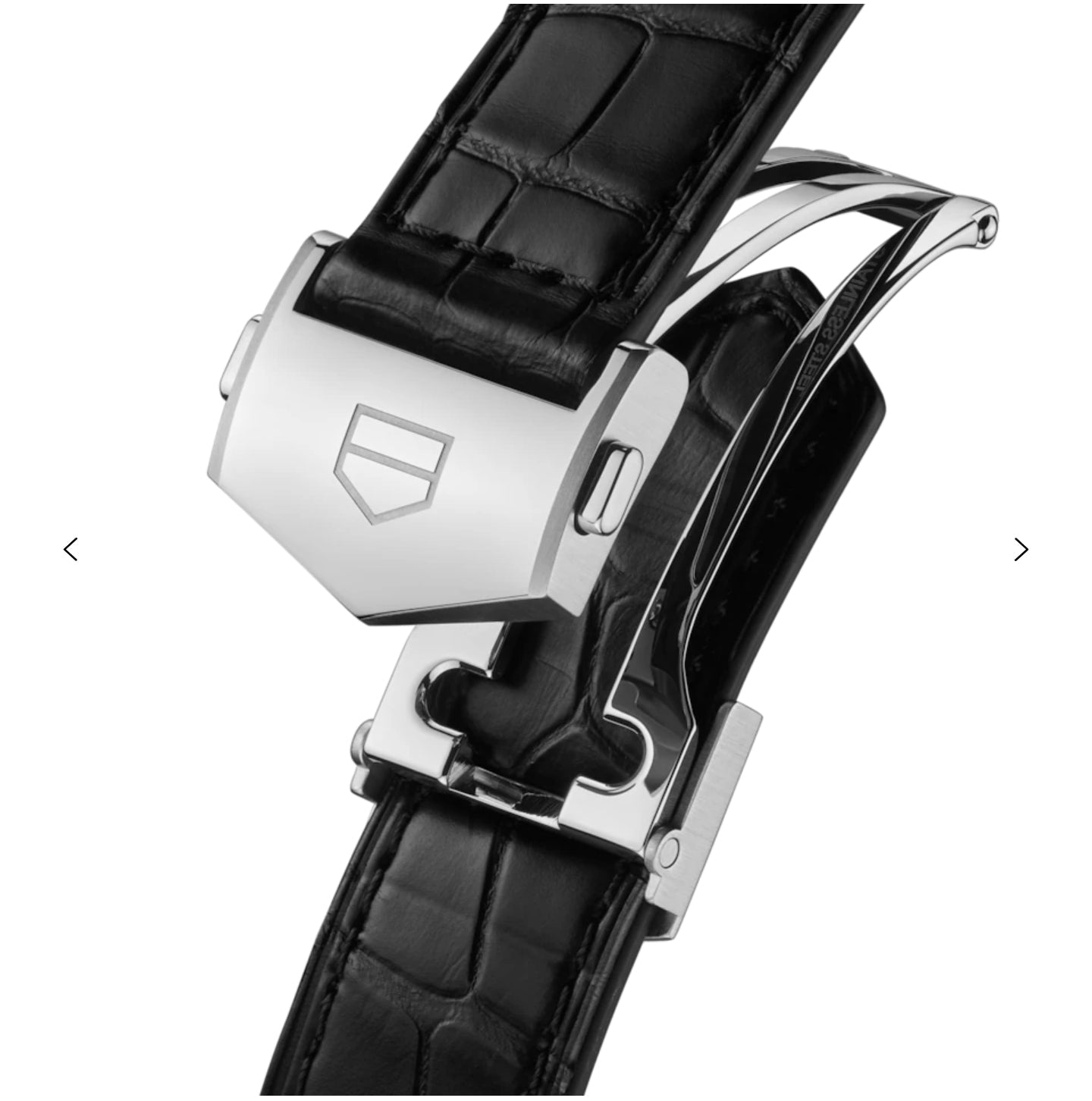 TAG HEUER CARRERA 20 MM BLACK ALLIGATOR LEATHER STRAP