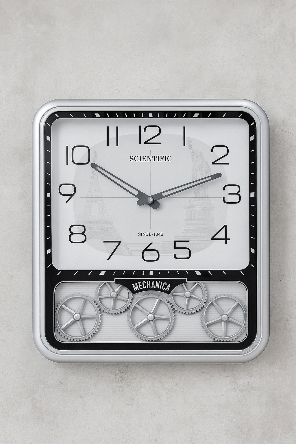 Scenitific Wall Clock With Gears