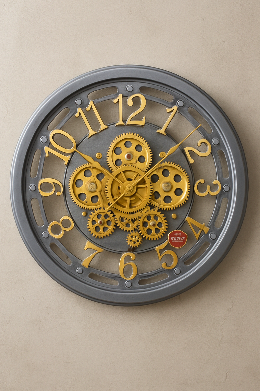 Ornate Gear Wall Clock